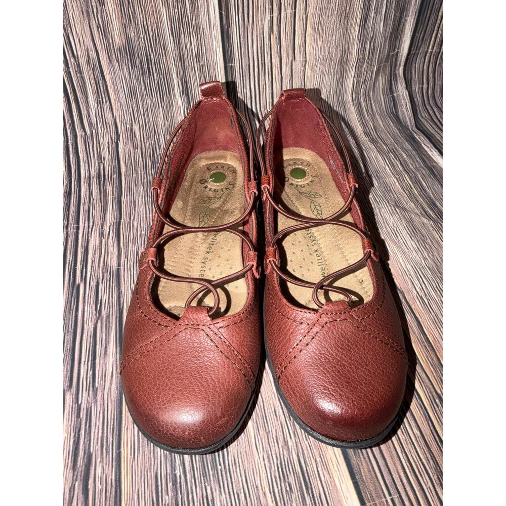 Earth Origins Women’s Leather Mary Jane Flats Burgundy Size 7M - Picture 9 of 9